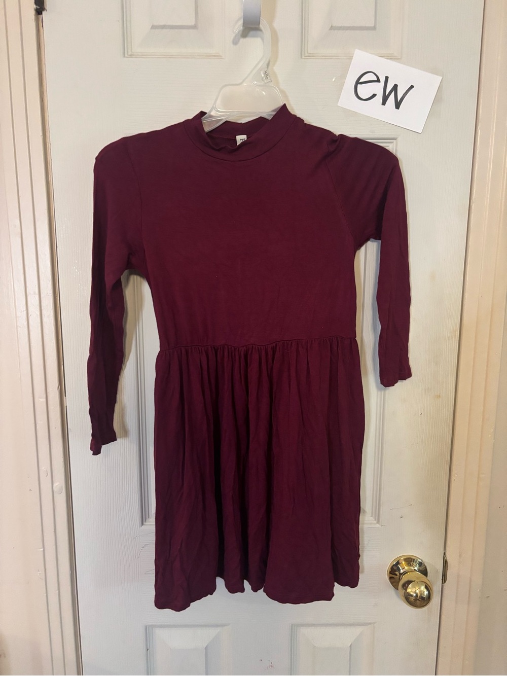 Pomelo Girls Long Sleeve Burgundy Dress